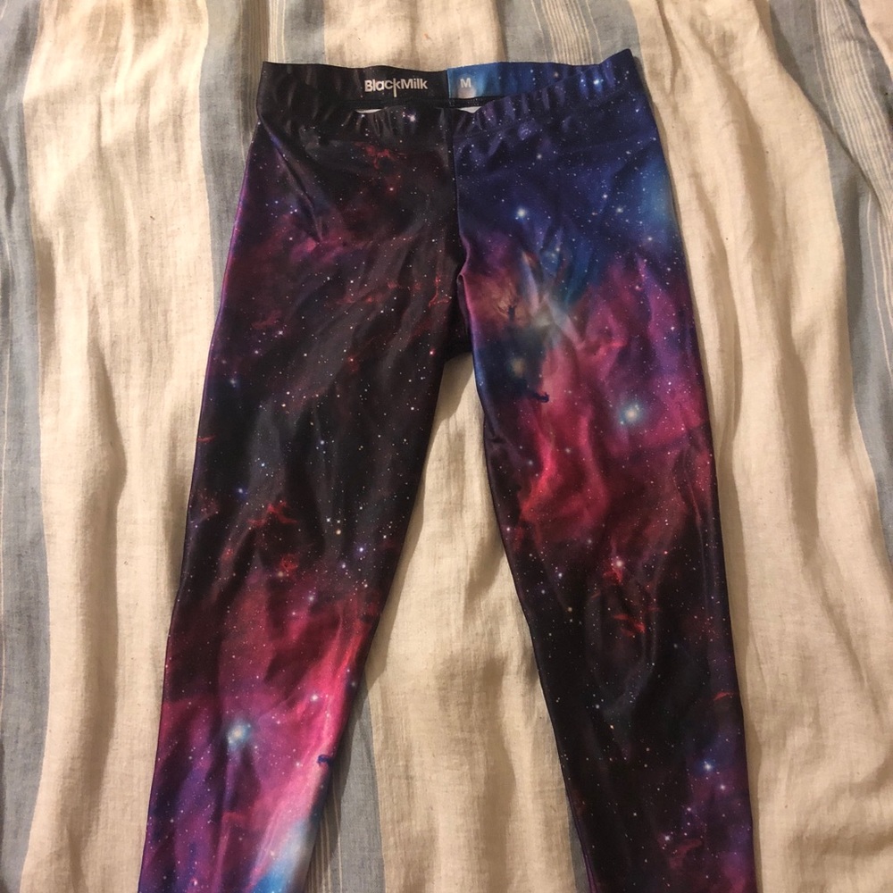 BlackMilk Purple Galaxy Leggings